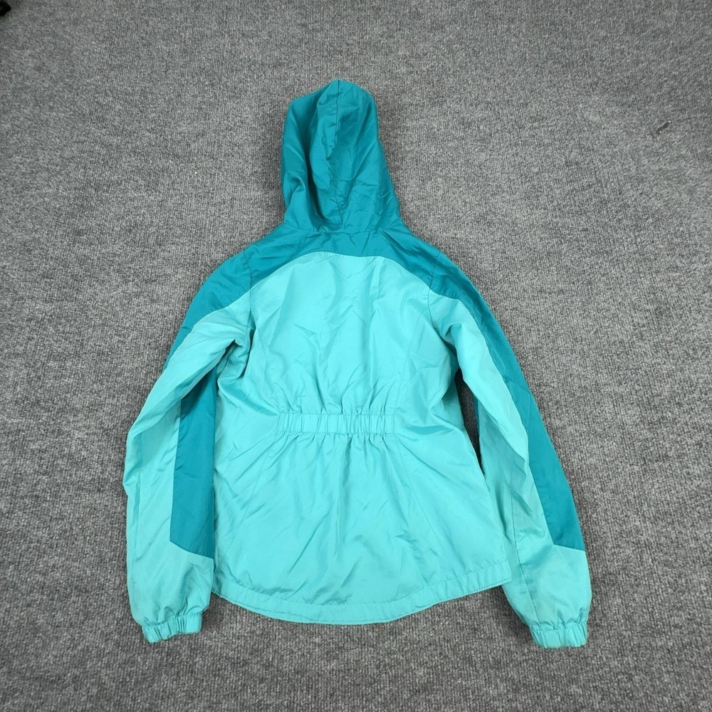 Champion Windbreaker Jacket‎ Kids 7-8 Blue Colorblock Hooded VentureDry Rain - Picture 10 of 11